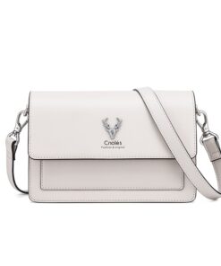 Cnoles White Color Leather Crossbody Bags 2