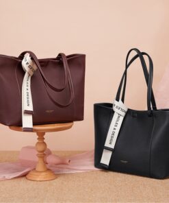 Cnoles Split Cow Leather ​Large Capacity Tote Bag Lady Handbag 3