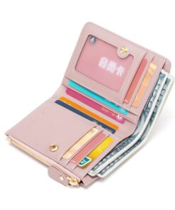 Cnoles Leather Wallet Female Short Retro Two-Fold Purse 6