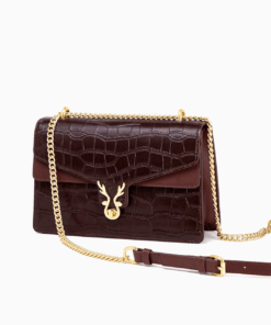 Cnoles Luxury Crocodile Semicircle Crossbody Handbags