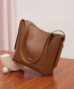 Cnoles Luxury Cowhide Bucket Handbags Shoulder Bags