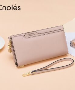 Cnoles Long Envelope Wallet Soft Leather Women Purses Handbag 2