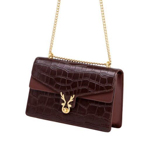 Cnoles Luxury Crocodile Semicircle Crossbody Handbags 3