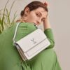 Cnoles White Color Leather Crossbody Bags 1