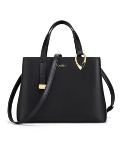 Cnoles Genuine Leather Solid Color Satchel Shoulder Bag 2