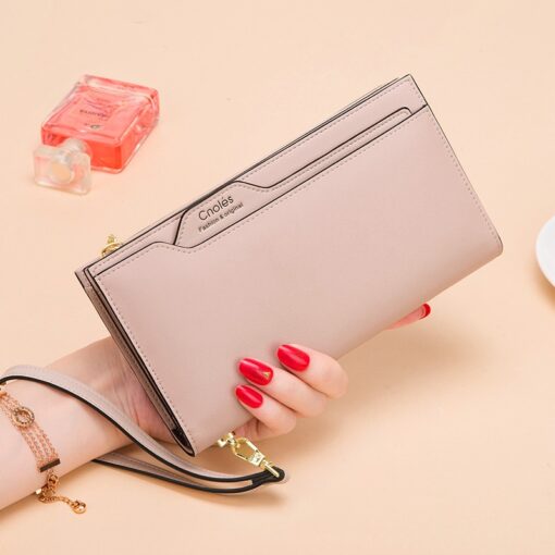 Cnoles Long Envelope Wallet Soft Leather Women Purses Handbag 3