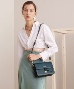 Cnoles Lady's Crossbody Bags Genuine Leather Handbag 1
