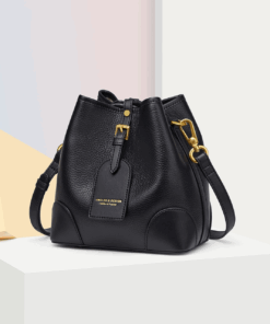 Cnoles New Female Bucket Bag Genuine Leather Crossbody Bags