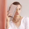 Cnoles Long Envelope Wallet Soft Leather Women Purses Handbag 1