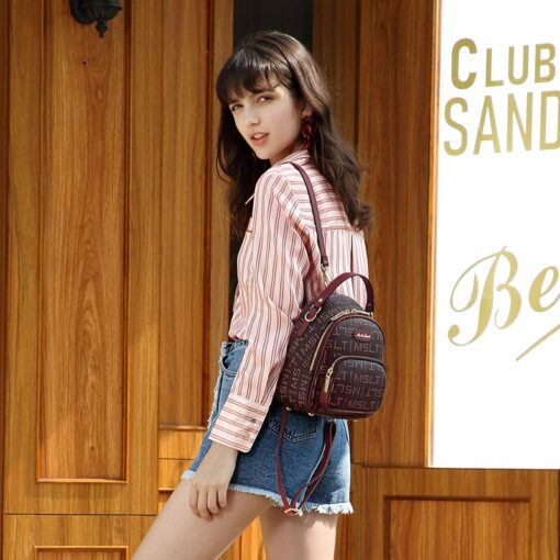 Cnoles Vintage High Quality PVC Women Backpack 6