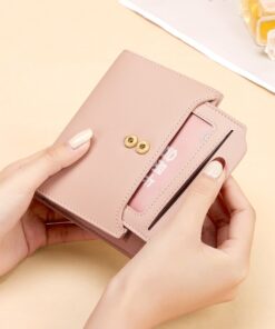Cnoles Women's Wallet Split Genuine Leather Designer Wallet Pink Purse 2