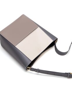 Cnoles Famous Brand Designer 2-IN-1 Leather Gray Crossbody Bag 5