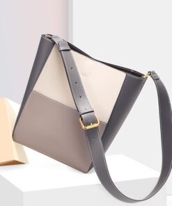 Cnoles Famous Brand Designer 2-IN-1 Leather Gray Crossbody Bag 2