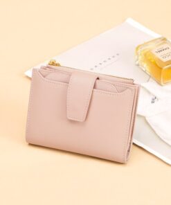 Cnoles Women's Wallet Split Genuine Leather Designer Wallet Pink Purse 5