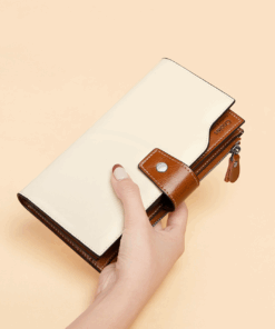 Cnoles Multifunction Cowhide Women Wallets Purse