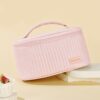 Cnoles New Cream Cake Girl Makeup Bag Portable Travel Women Cosmetic Bag Toiletries Organizer Storage Makeup Cases 1