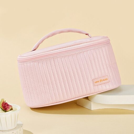 Cnoles New Cream Cake Girl Makeup Bag Portable Travel Women Cosmetic Bag Toiletries Organizer Storage Makeup Cases 1