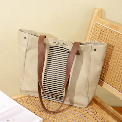 Cnoles Women Tote Canvas Bag Female Lightweight Shoulder Bag Luxury Designer Commuter Lady Crossbody Bag 2