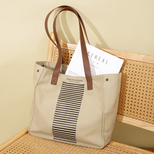 Cnoles Women Tote Canvas Bag Female Lightweight Shoulder Bag Luxury Designer Commuter Lady Crossbody Bag 3