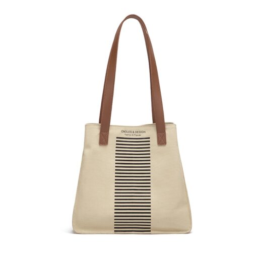 Cnoles Women Tote Canvas Bag Female Lightweight Shoulder Bag Luxury Designer Commuter Lady Crossbody Bag 4
