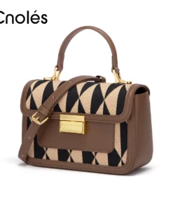 Cnoles Fashion Checkerboard Vintage Women Shoulder Bag
