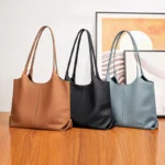 Cnoles Versatile Women Tote Bag Simple Leather Handbags