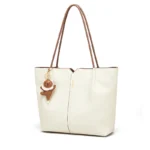 Cnoles Women Commuter Versatile Tote Bag Bear Decoration