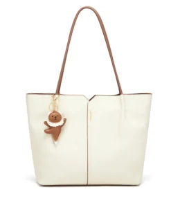 Cnoles Women Commuter Versatile Tote Bag Bear Decoration