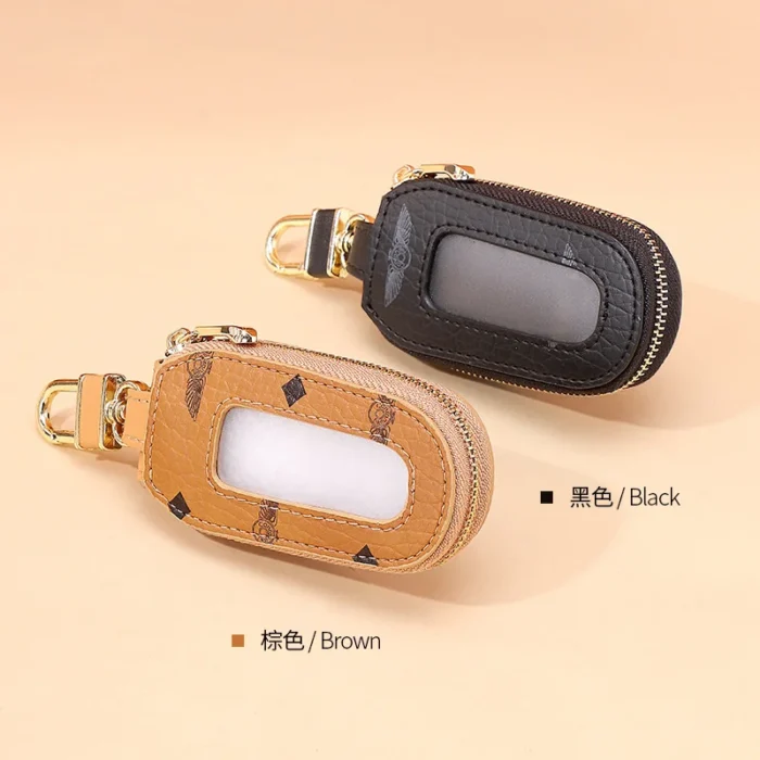 Vintage Small Key Bag Leather Men Women Mini Wallet