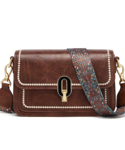Cnoles Retro Textured Small Square Vintage Commuter Personalized Handbag
